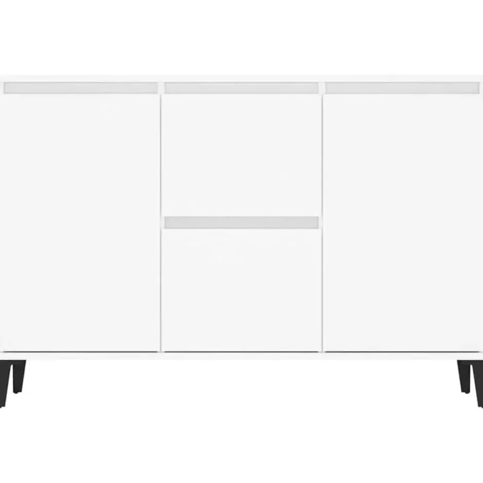vidaXL - Dressoir - Wit - Bewerkt hout