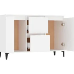 vidaXL - Dressoir - Wit - Bewerkt hout