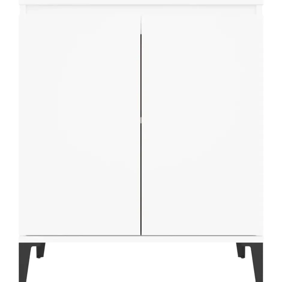 vidaXL - Dressoir - Wit - Bewerkt hout