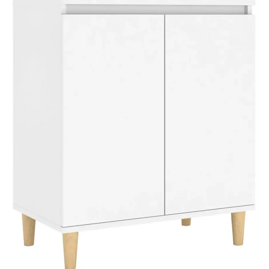 vidaXL - Dressoir - Wit - Bewerkt hout