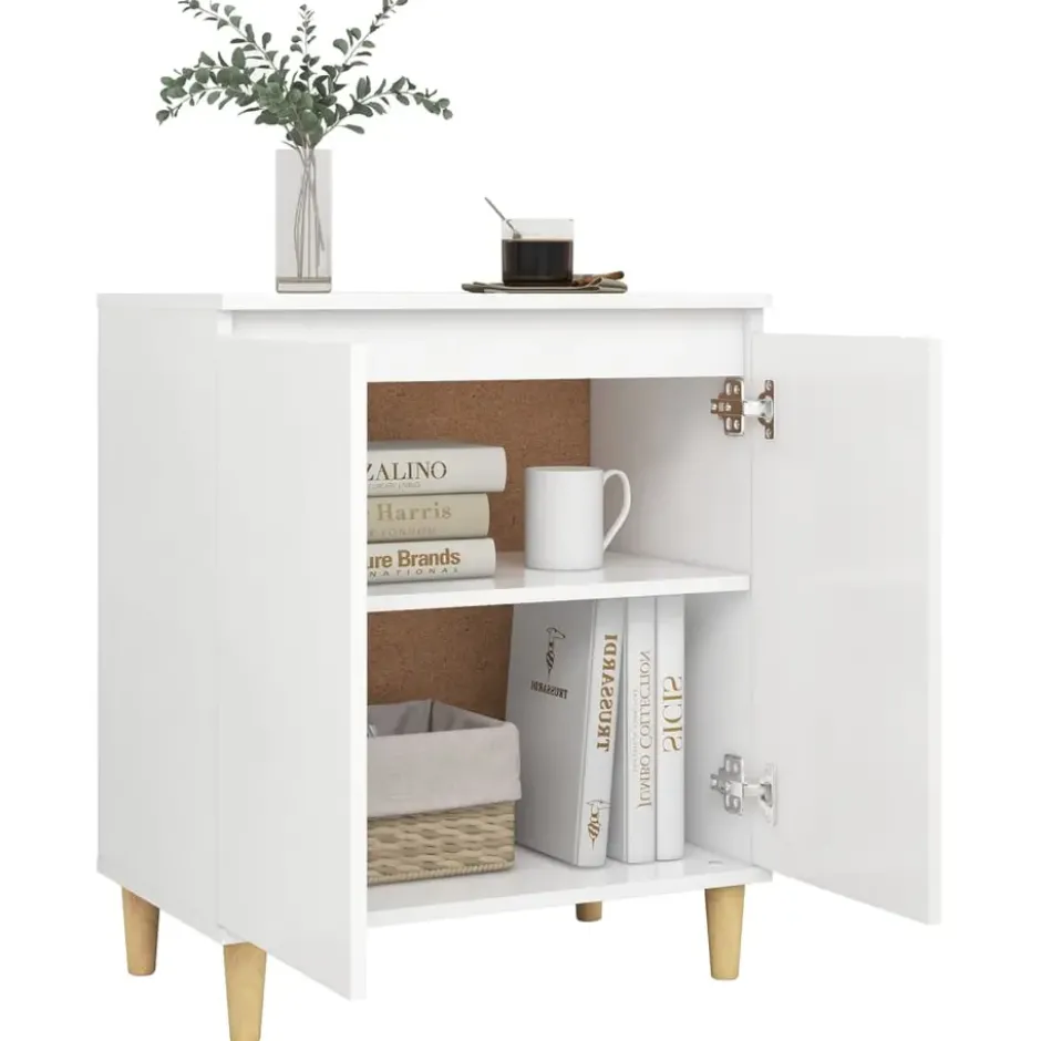 vidaXL - Dressoir - Wit - Bewerkt hout