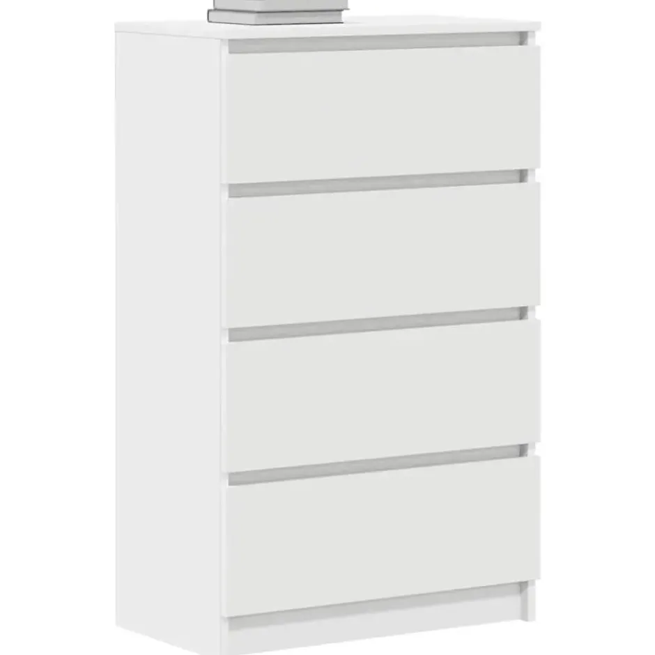 vidaXL - Dressoir - Wit - Bewerkt hout