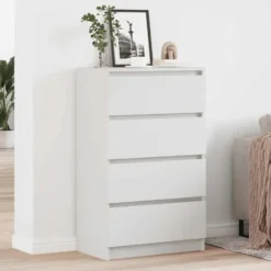 vidaXL - Dressoir - Wit - Bewerkt hout