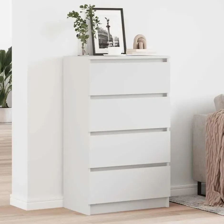 vidaXL - Dressoir - Wit - Bewerkt hout