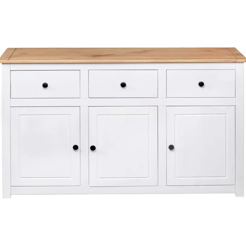 vidaXL - Dressoir - Wit - Grenenhout