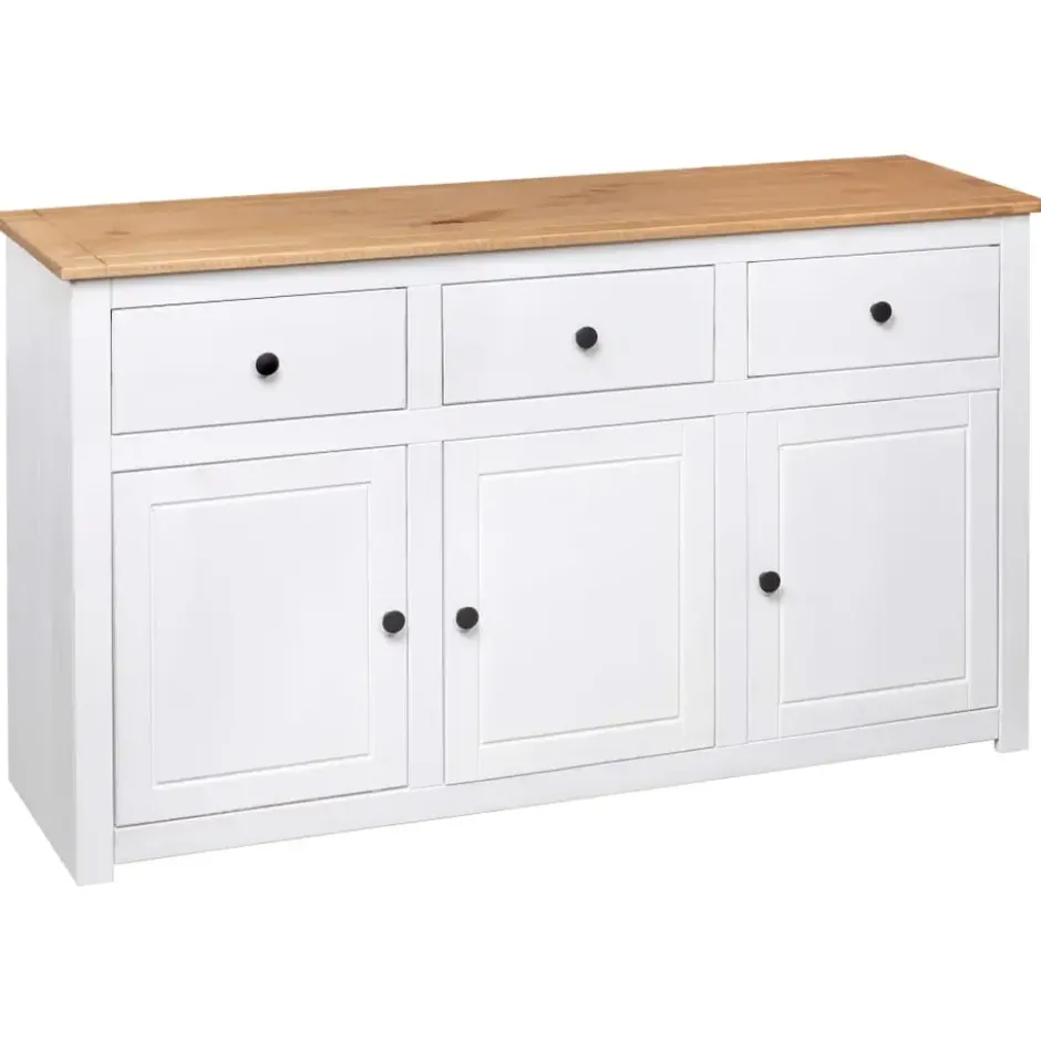 vidaXL - Dressoir - Wit - Grenenhout