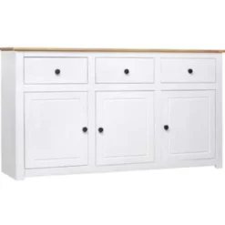 vidaXL - Dressoir - Wit - Grenenhout