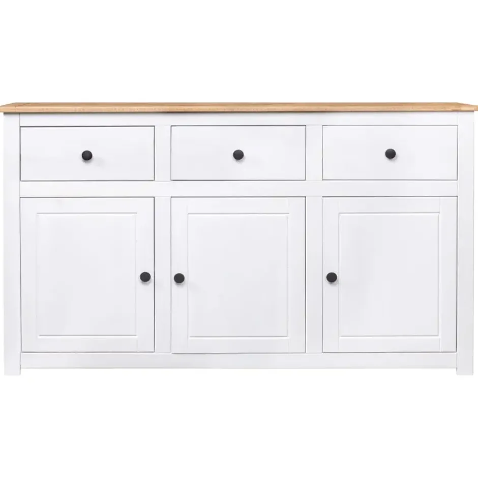 vidaXL - Dressoir - Wit - Grenenhout