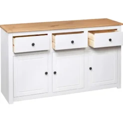 vidaXL - Dressoir - Wit - Grenenhout