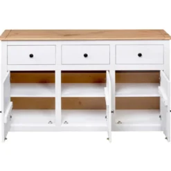 vidaXL - Dressoir - Wit - Grenenhout