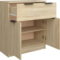 vidaXL - Dressoir 60x30x70 cm bewerkt hout sonoma eikenkleurig kast opbergkast