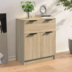 vidaXL - Dressoir 60x30x70 cm bewerkt hout sonoma eikenkleurig kast opbergkast