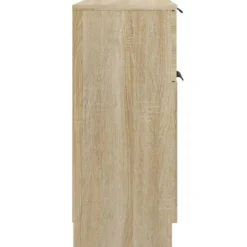 vidaXL - Dressoir 60x30x70 cm bewerkt hout sonoma eikenkleurig kast opbergkast