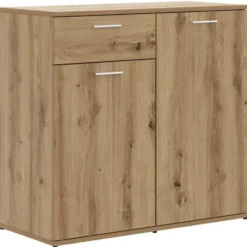 vidaXL - Dressoir 80x36x75 cm bewerkt hout artisanaal eikenkleur