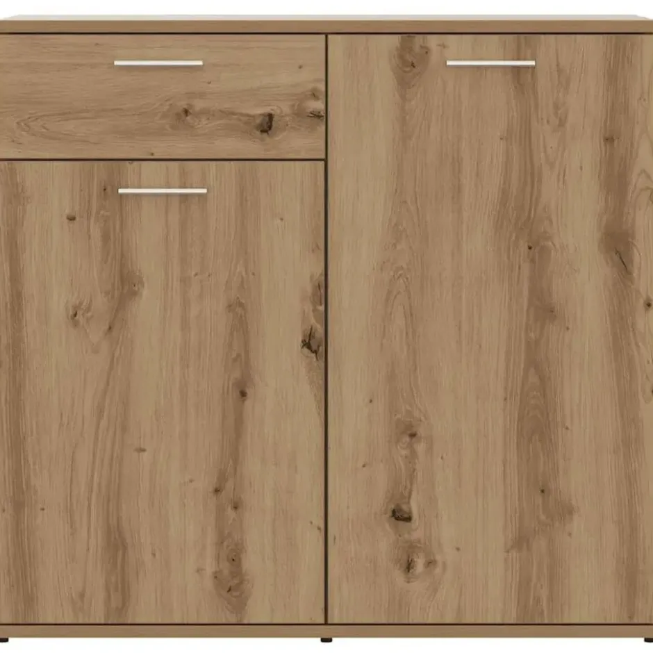 vidaXL - Dressoir 80x36x75 cm bewerkt hout artisanaal eikenkleur