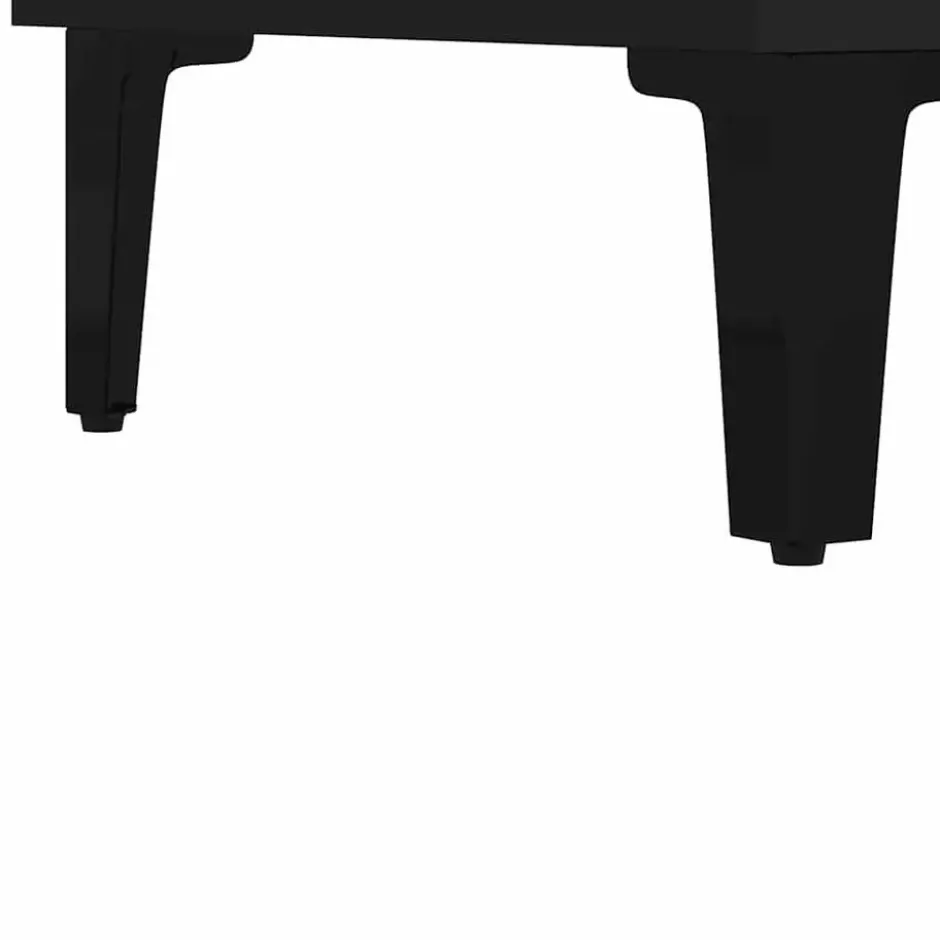vidaXL - Dressoir 69,5x34x90 cm bewerkt hout zwart dressoir