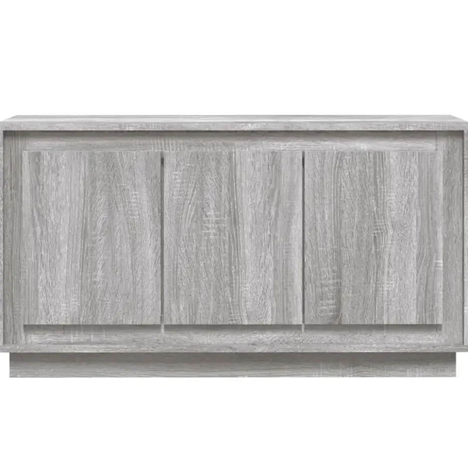 vidaXL - Dressoir 102x35x55 cm Grijs Bewerkt hout