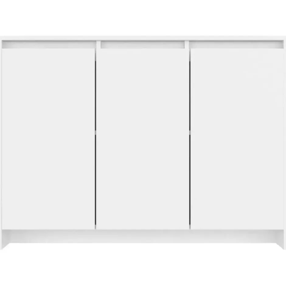 vidaXL - Dressoir 102x33x75 cm spaanplaat wit lage opslagkast
