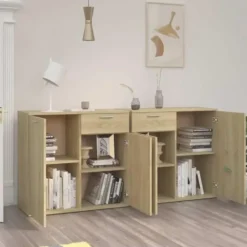 vidaXL - Dressoir 160x36x75 cm spaanplaat sonoma eikenkleurig