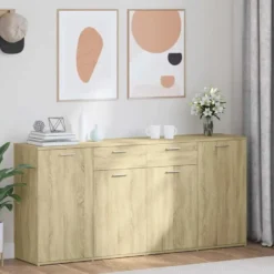 vidaXL - Dressoir 160x36x75 cm spaanplaat sonoma eikenkleurig