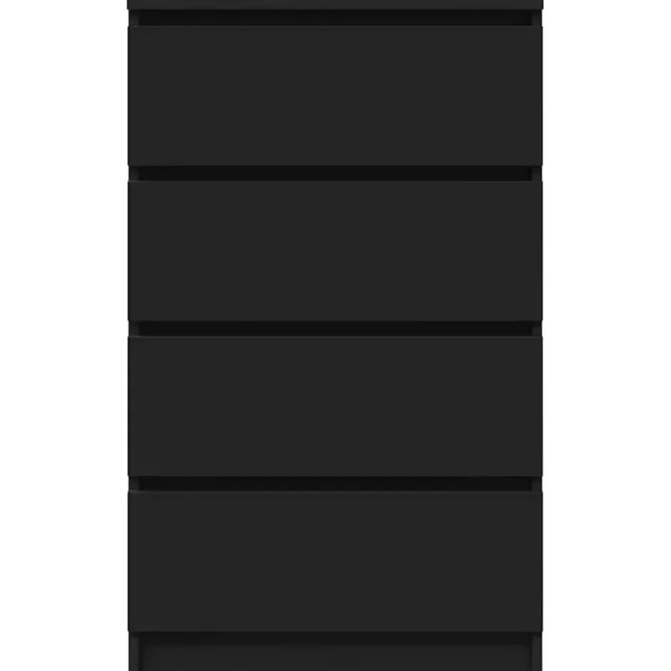 vidaXL - Dressoir - Zwart - Bewerkt hout