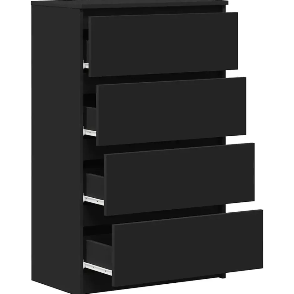 vidaXL - Dressoir - Zwart - Bewerkt hout