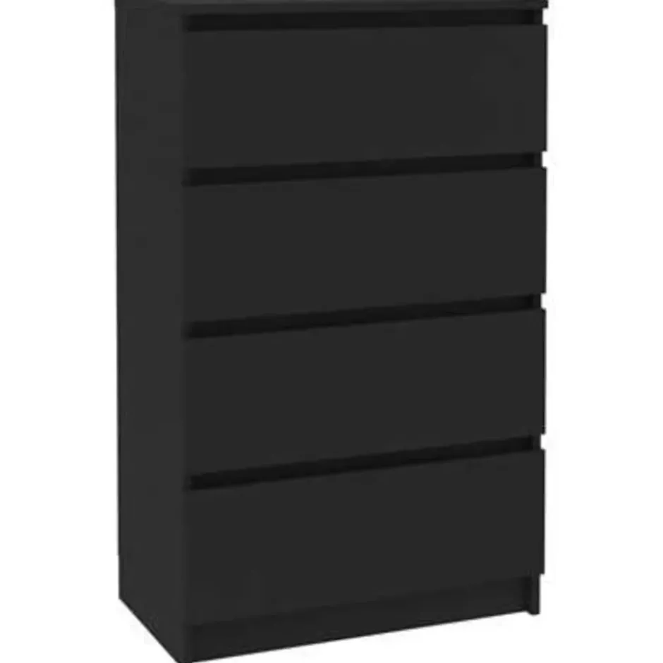 vidaXL - Dressoir - Zwart - Bewerkt hout