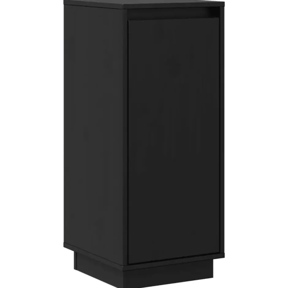 vidaXL - Dressoir - Zwart - Grenenhout - 2 stuks