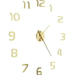 vidaXL - 3d-wandklok - Goud - Acryl
