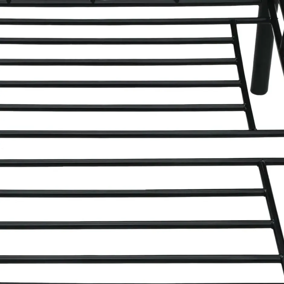 vidaXL - Eenpersoonsbedbank - Zwart - Metaal - 90x200 cm