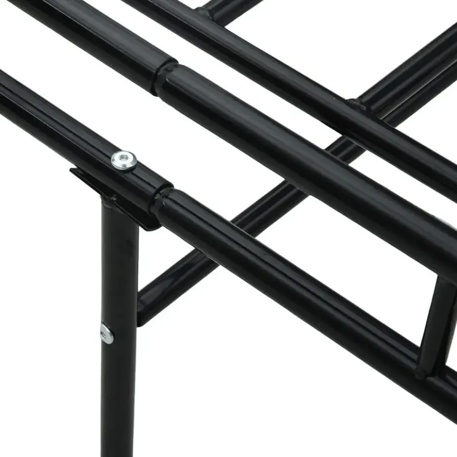 vidaXL - Eenpersoonsbedbank - Zwart - Metaal - 90x200 cm