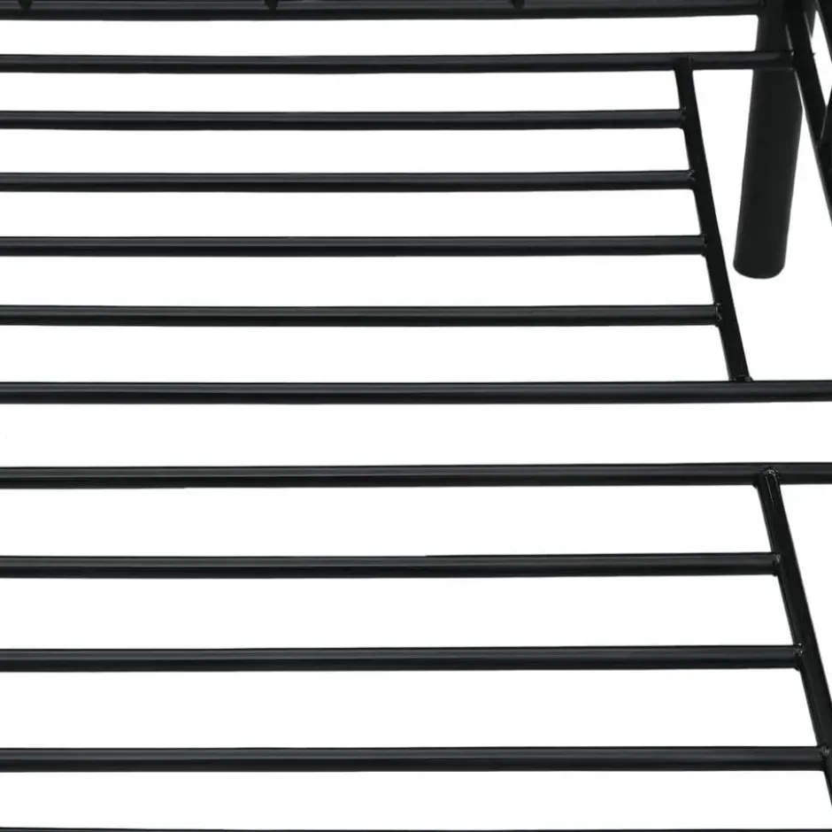 vidaXL - Eenpersoonsbedbank - Zwart - Metaal - 90x200 cm