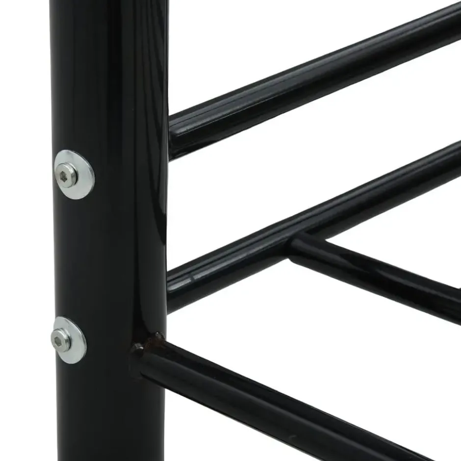 vidaXL - Eenpersoonsbedbank - Zwart - Metaal - 90x200 cm