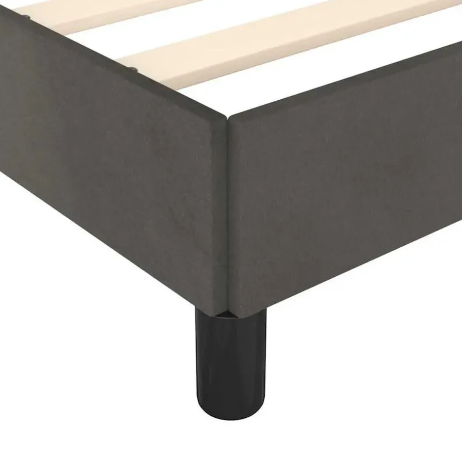 vidaXL - Eenpersoonsbed frame - Donkergrijs - Fluweel - 80x200 cm