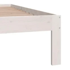 vidaXL - Eenpersoonsbed frame - Wit - Massief grenenhout - 90x200 cm