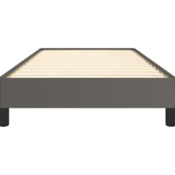 vidaXL - Eenpersoonsbed frame met lattenbodem - Grijs - Kunstleer - 80x200 cm