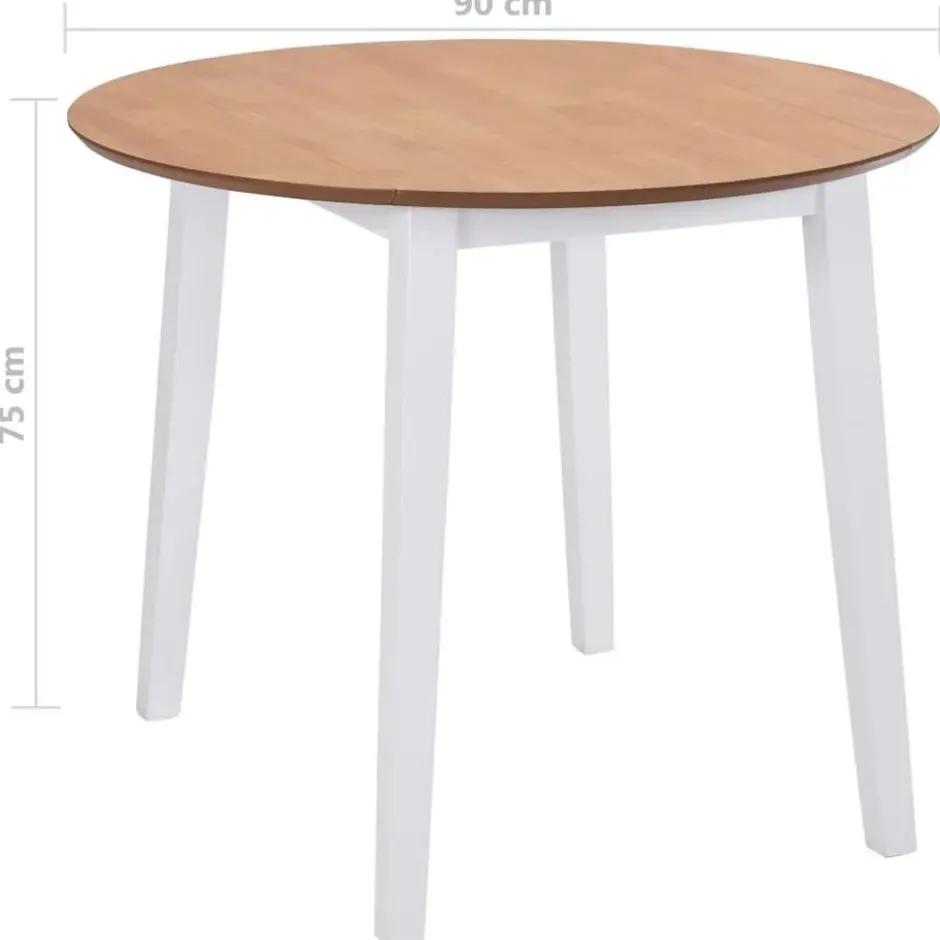 vidaXL - Eetkamertafel - Wit - MDF
