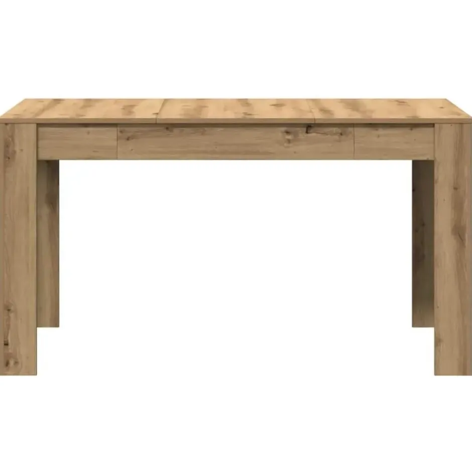 vidaXL Eettafel - Artisanaal eiken - Bewerkt hout - 140x74.5x76 cm