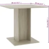 vidaXL - Eettafel - Bruin - Bewerkt hout