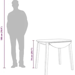 vidaXL Eettafel - Inklapbare tafel - Lichtbruin - Rubberhout - 90x90x55 cm
