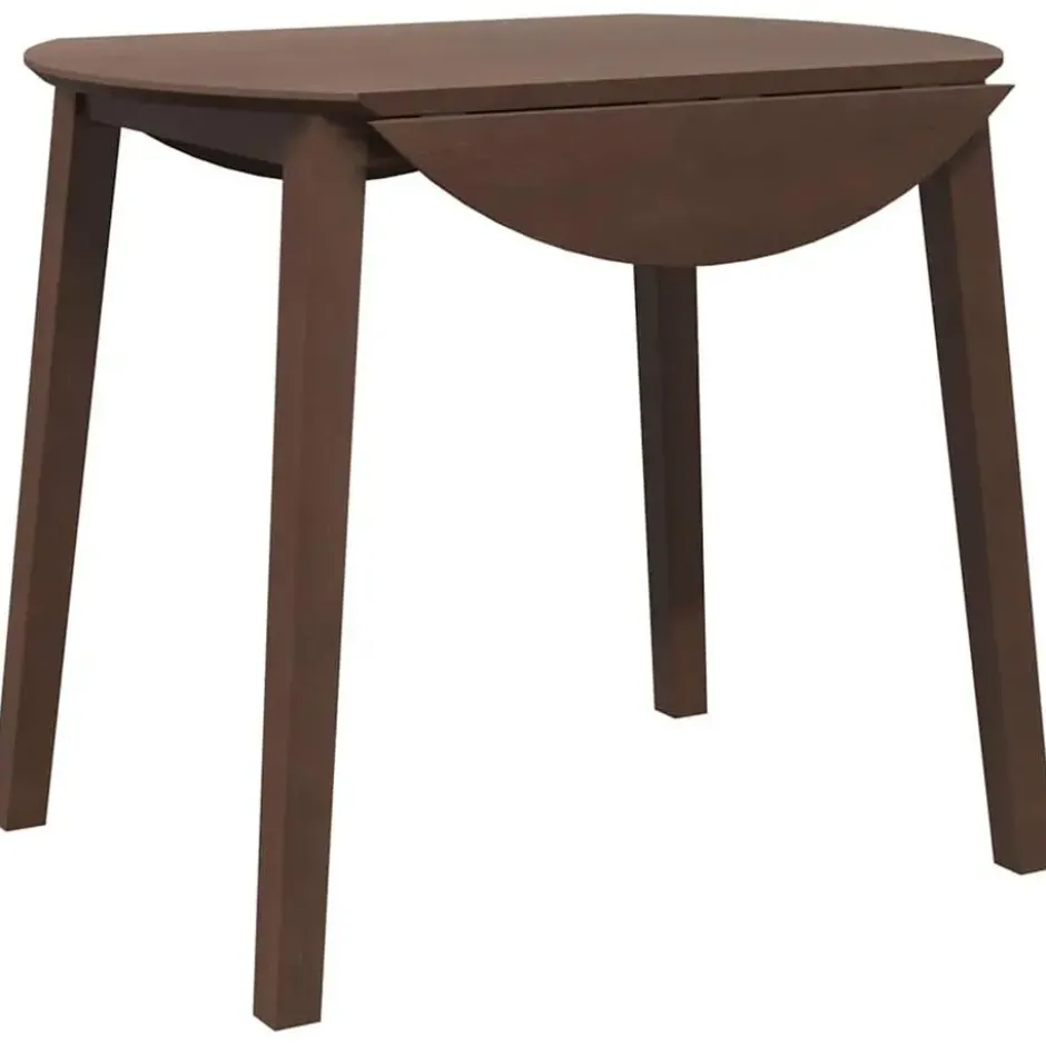 vidaXL Eettafel - Inklapbare tafel - Lichtbruin - Rubberhout - 90x90x55 cm