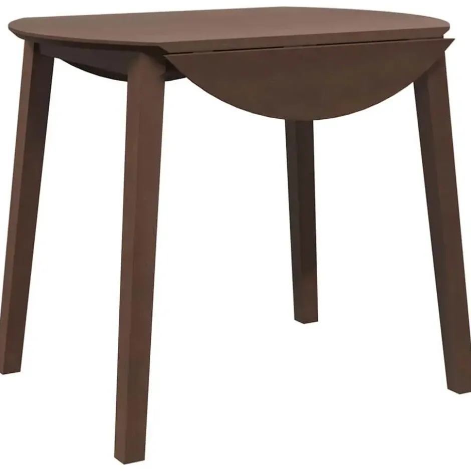 vidaXL Eettafel - Inklapbare tafel - Lichtbruin - Rubberhout - 90x90x55 cm
