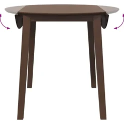 vidaXL Eettafel - Inklapbare tafel - Lichtbruin - Rubberhout - 90x90x55 cm
