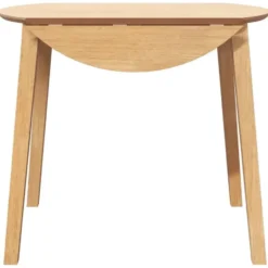 vidaXL Eettafel - Inklapbare tafel - Naturel - Massief rubberhout - 90x90x55 cm
