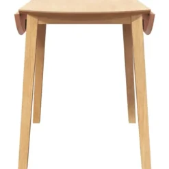 vidaXL Eettafel - Inklapbare tafel - Naturel - Massief rubberhout - 90x90x55 cm