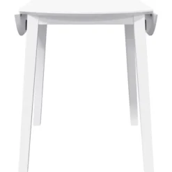 vidaXL Eettafel - Inklapbare tafel - Wit - Massief rubberhout - 90x90x55 cm