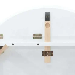 vidaXL Eettafel - Inklapbare tafel - Wit - Massief rubberhout - 90x90x55 cm