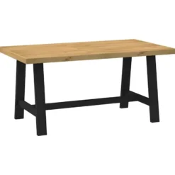 vidaXL Eettafel NOAIN met A-poten - Naturel - Massief grenenhout - 160x90 cm