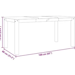 vidaXL Eettafel PANAMA- Rechthoekige tafel - Wit - Grenenhout - 160x80 cm