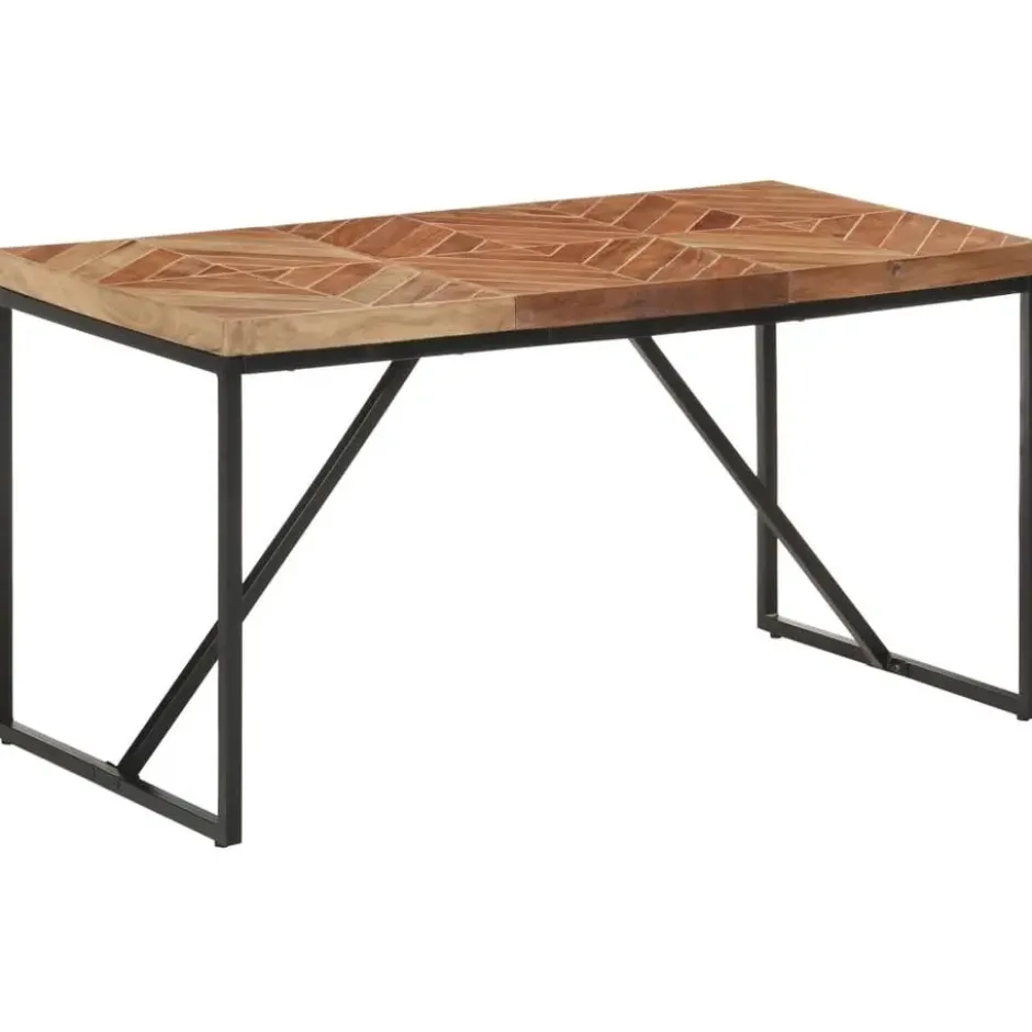 vidaXL Eettafel - Rechthoekige tafel - Massief acaciahout&mangohout - 140x70 cm